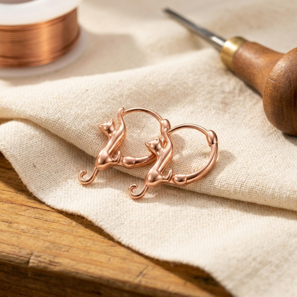 Hazel's Swirl Copper Earrings