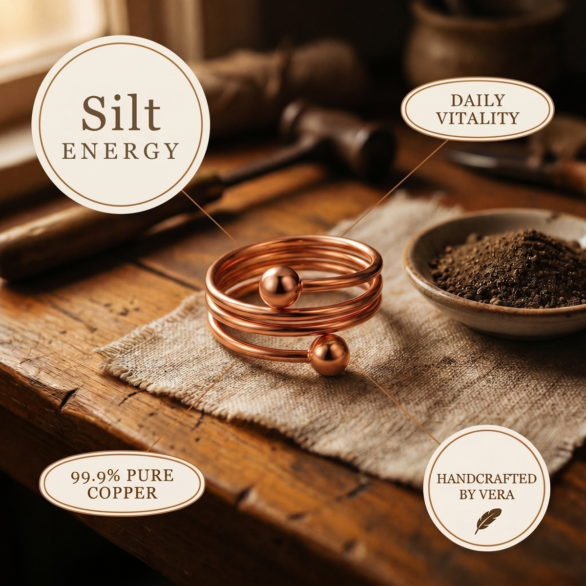 Hazel's Silt Copper Ring