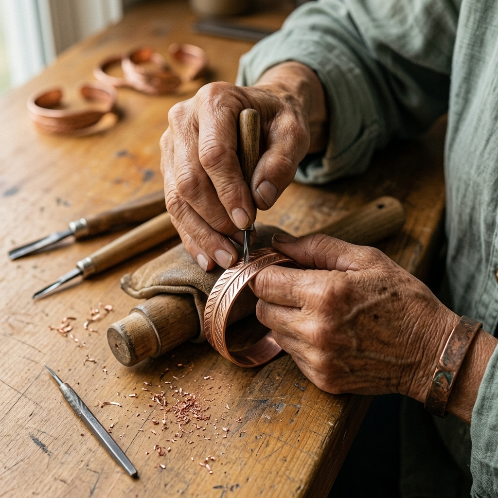 Hazel's Root Copper Bracelet
