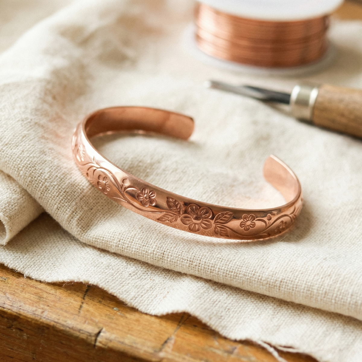 Hazel's Bloom Copper Bracelet