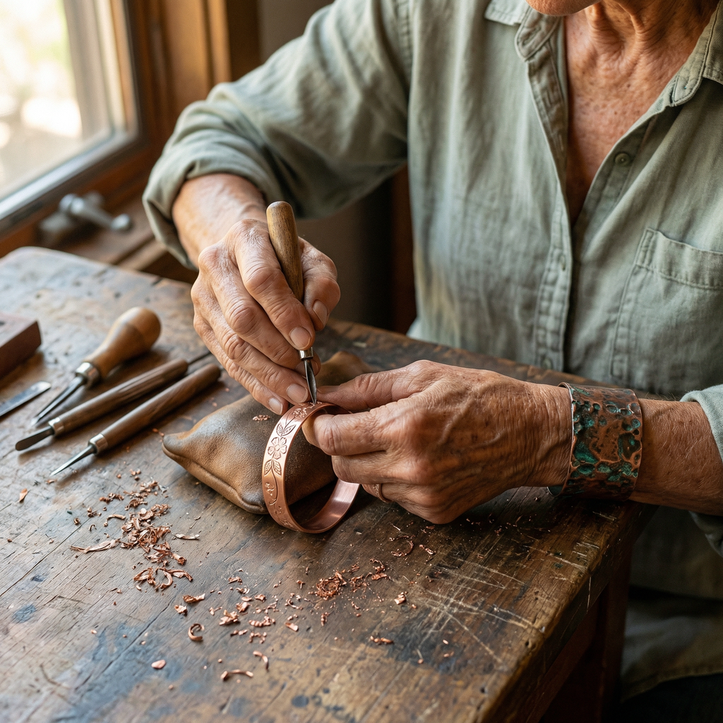 Hazel's Bloom Copper Bracelet