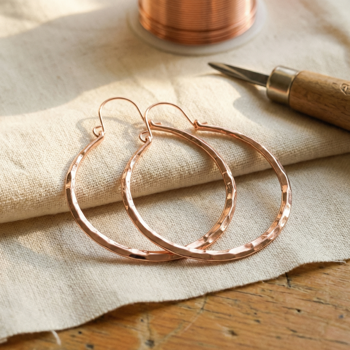 Hazel's Willow Copper Earrings