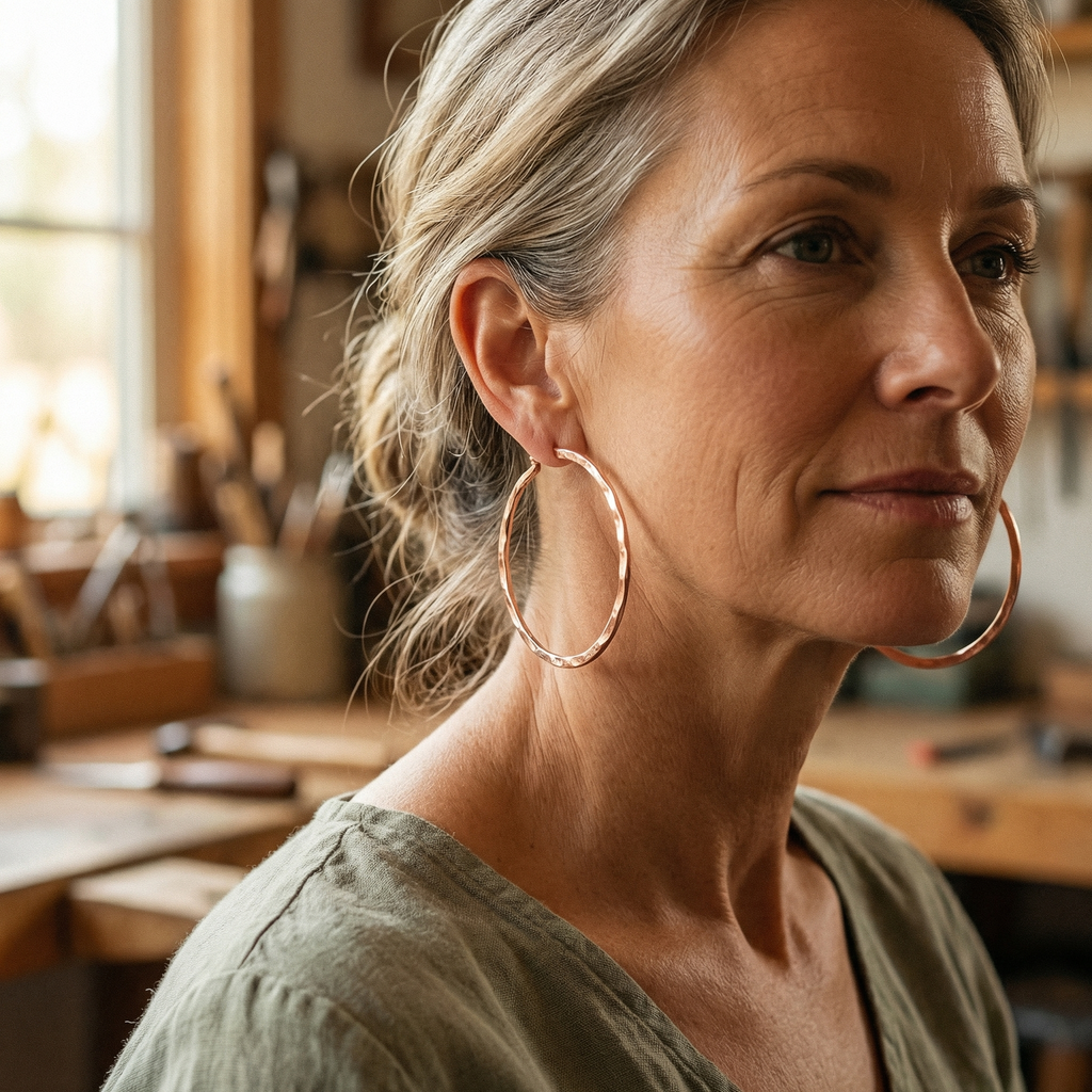 Hazel's Willow Copper Earrings