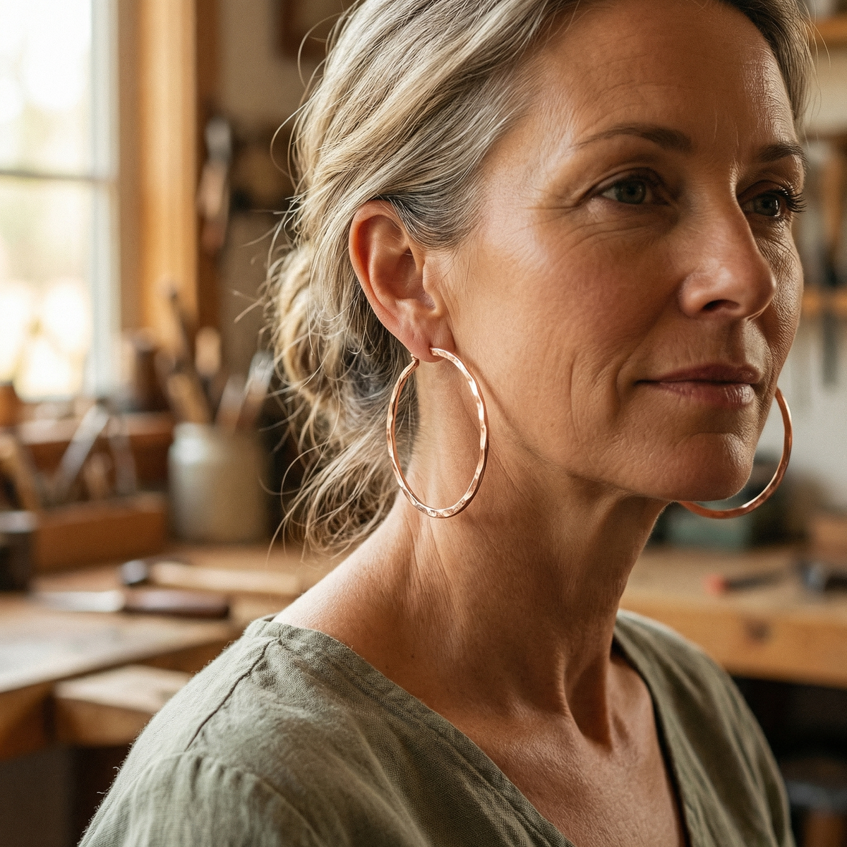 Hazel's Willow Copper Earrings