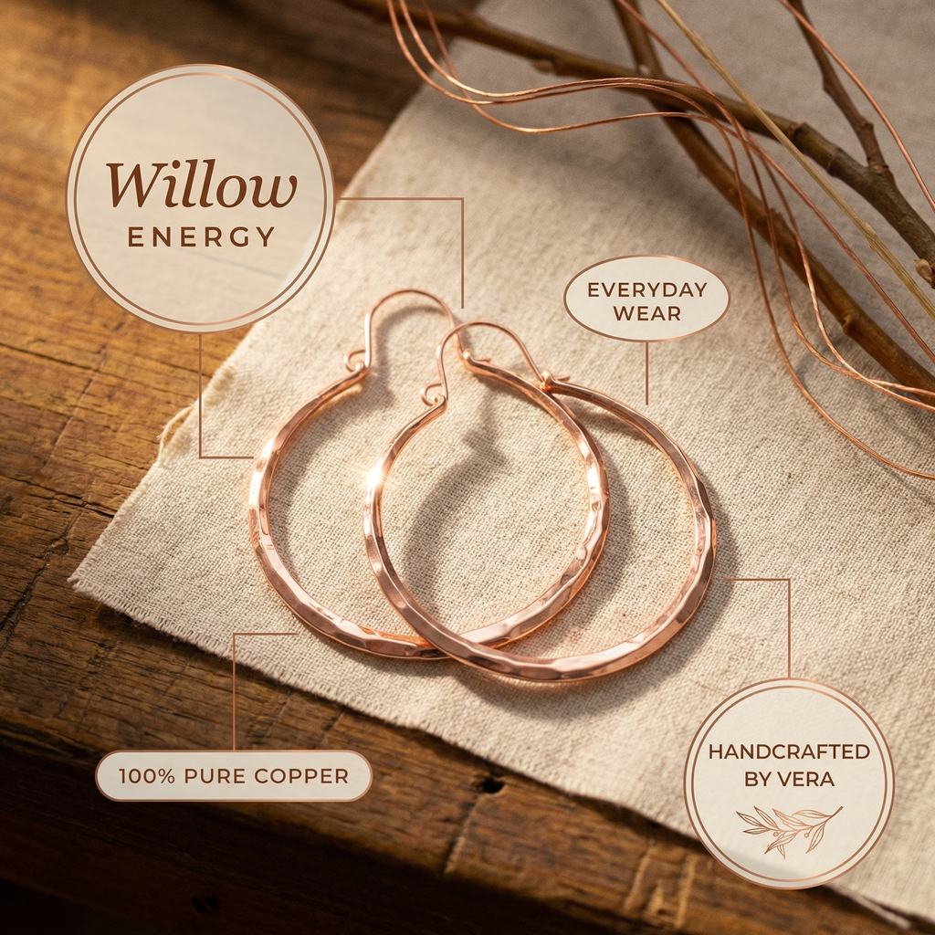 Hazel's Willow Copper Earrings