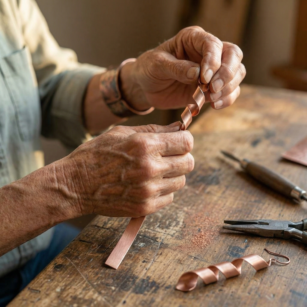 Hazel's Dusk Copper Earrings