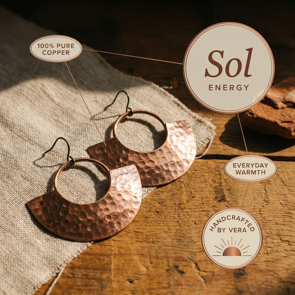 Hazel's Sol Copper Earrings