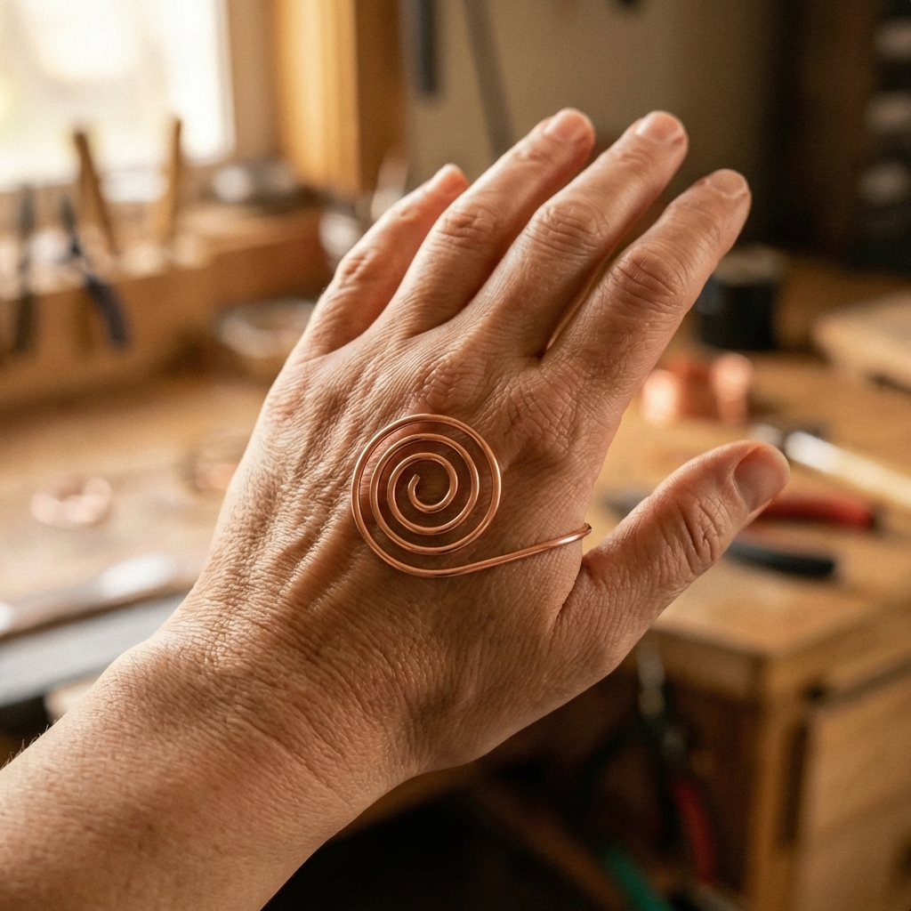 Hazel's Flow Copper Hand Spiral