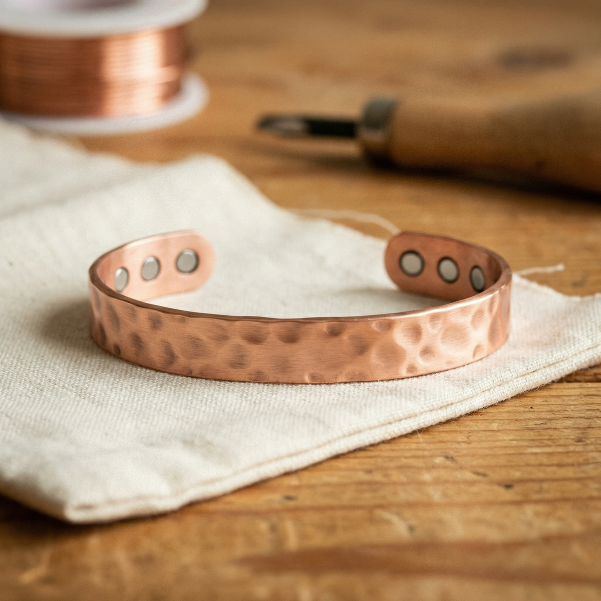 Hazel's Lodestone Copper Bracelet