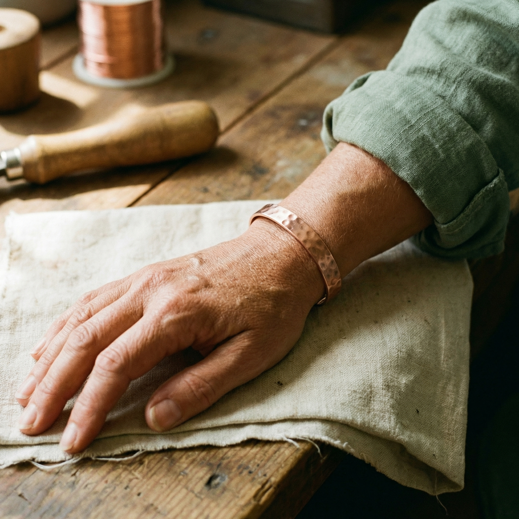 Hazel's Lodestone Copper Bracelet