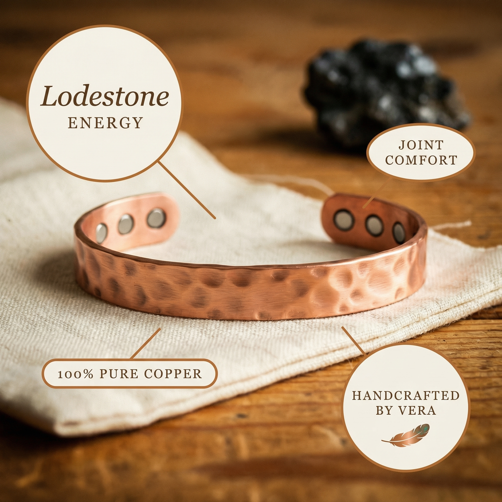 Hazel's Lodestone Copper Bracelet