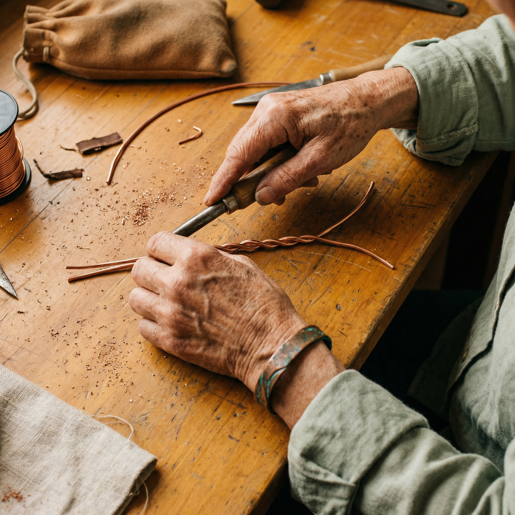 Hazel's Seam Copper Bracelet