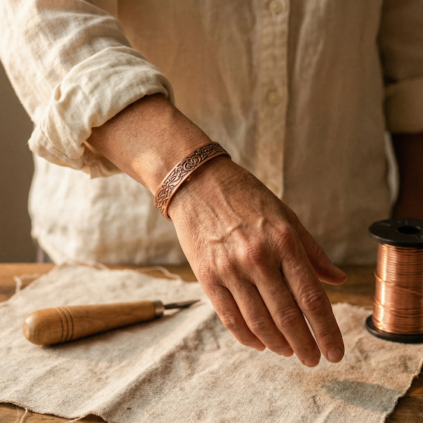 Hazel's Flow Copper Bracelet