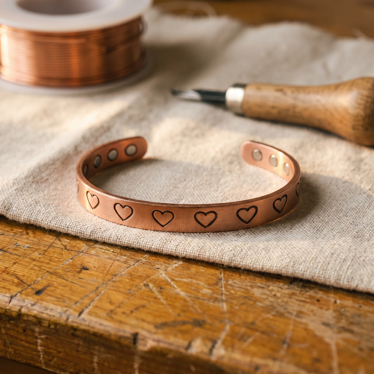 Hazel's Hearth Copper Bracelet