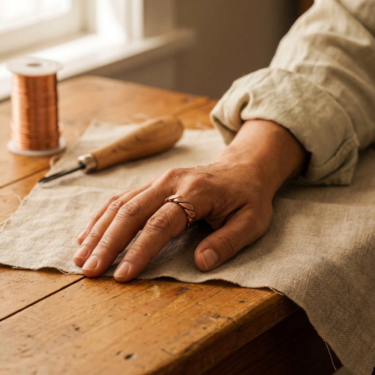 Hazel's Knap Copper Ring