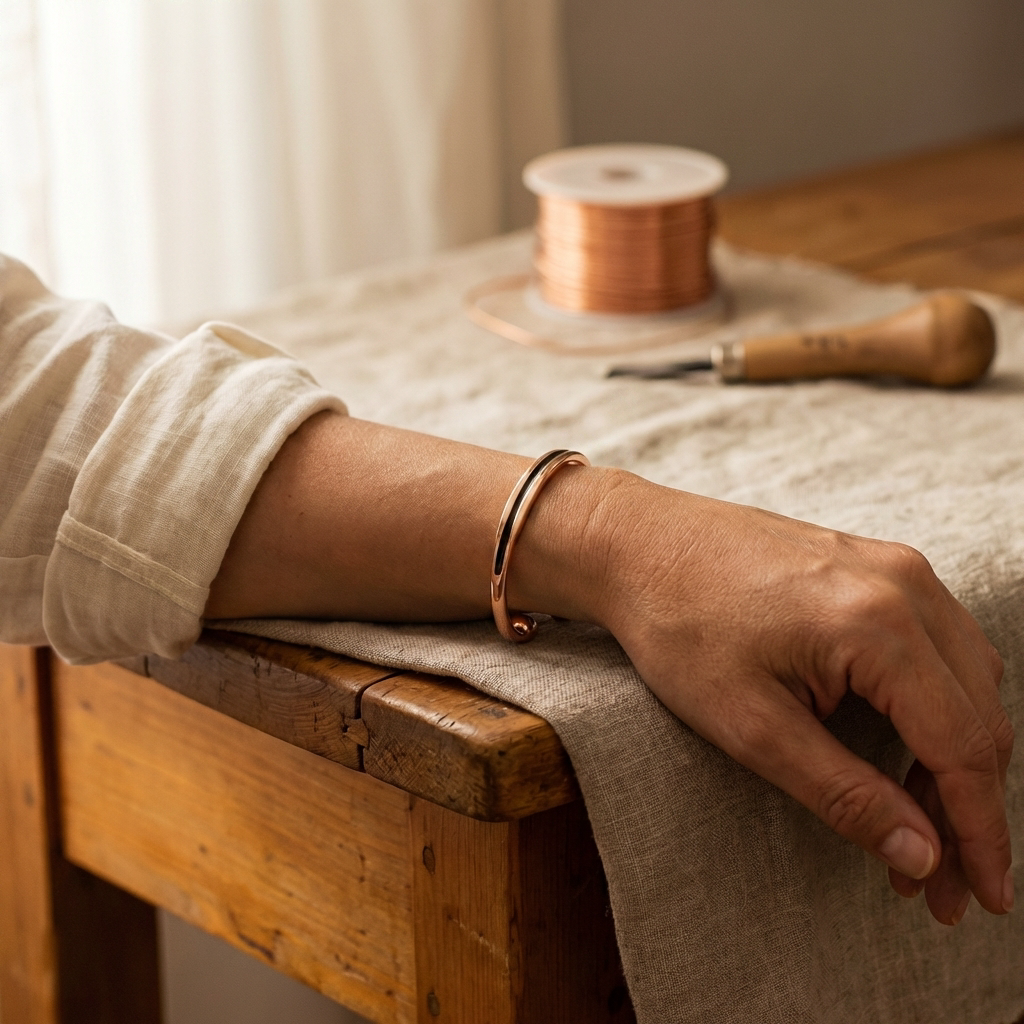 Hazel's Vein Copper Bracelet