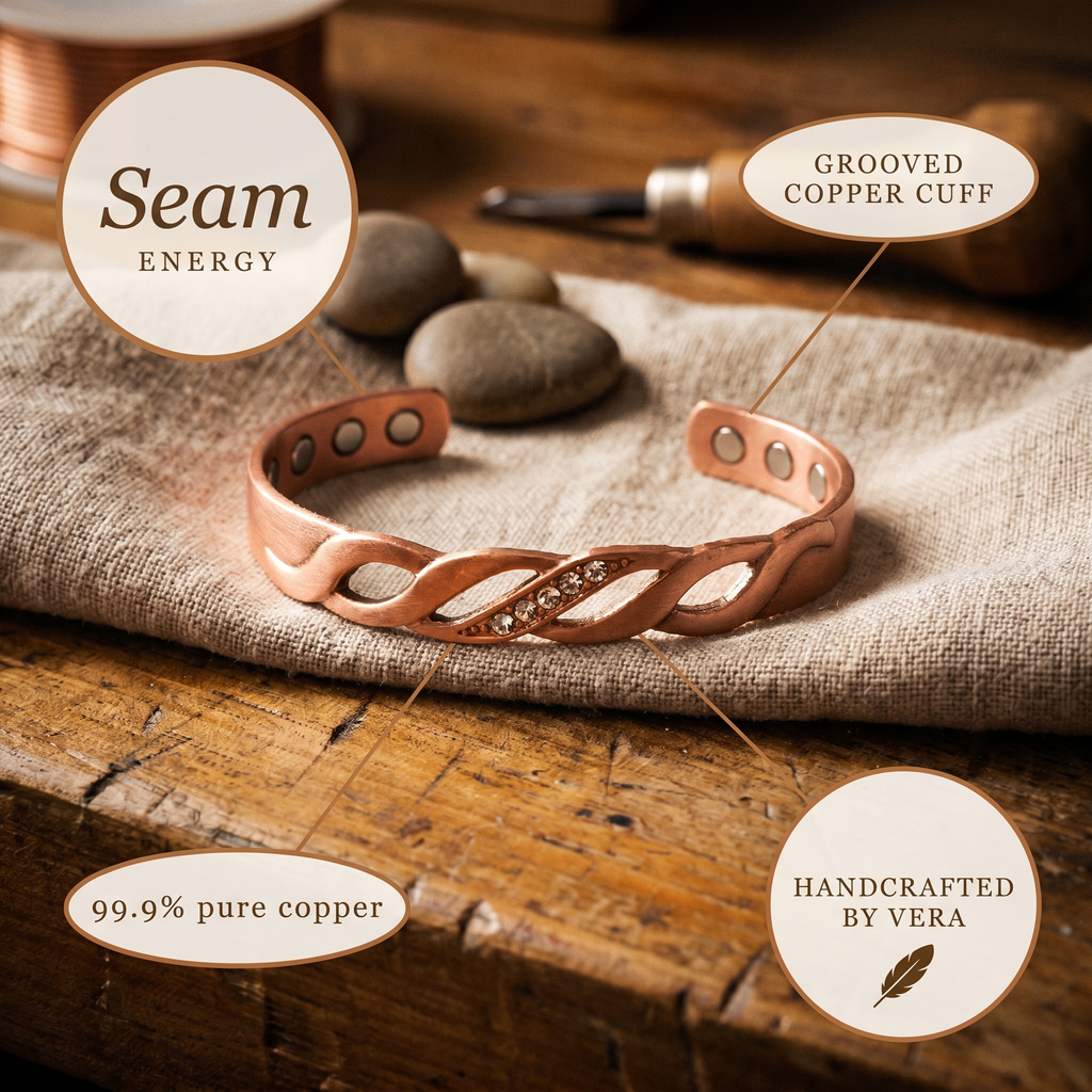 Hazel's Seam Copper Bracelet