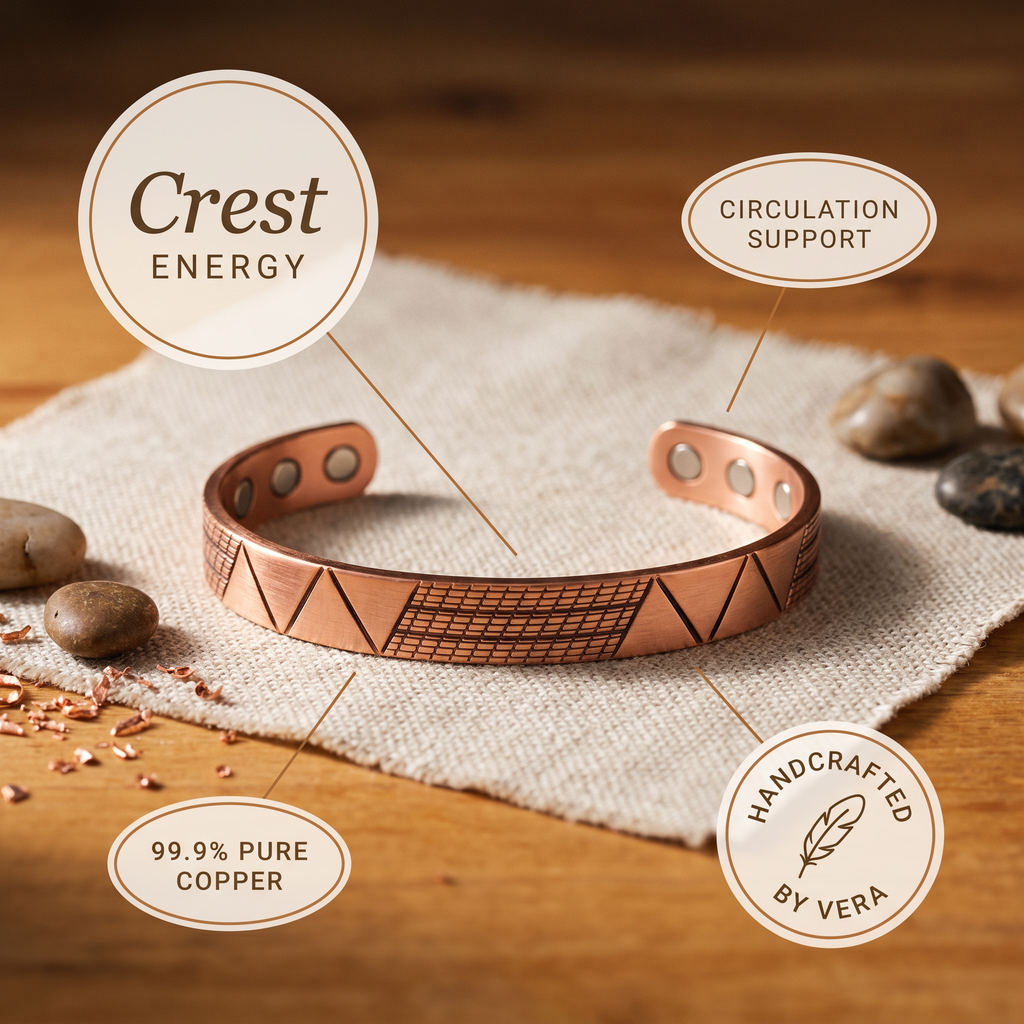 Hazel's Crest Copper Bracelet