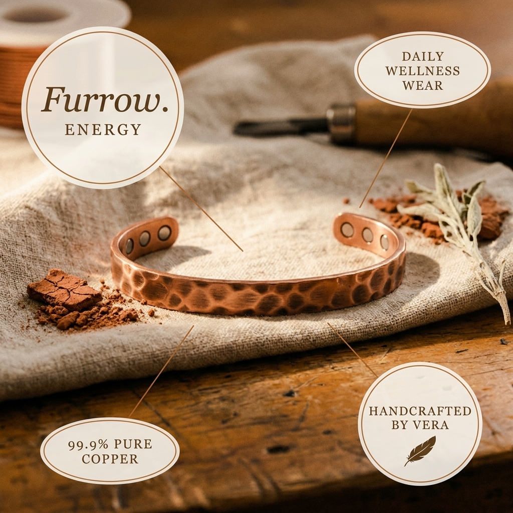 Hazel's Furrow Copper Bracelet