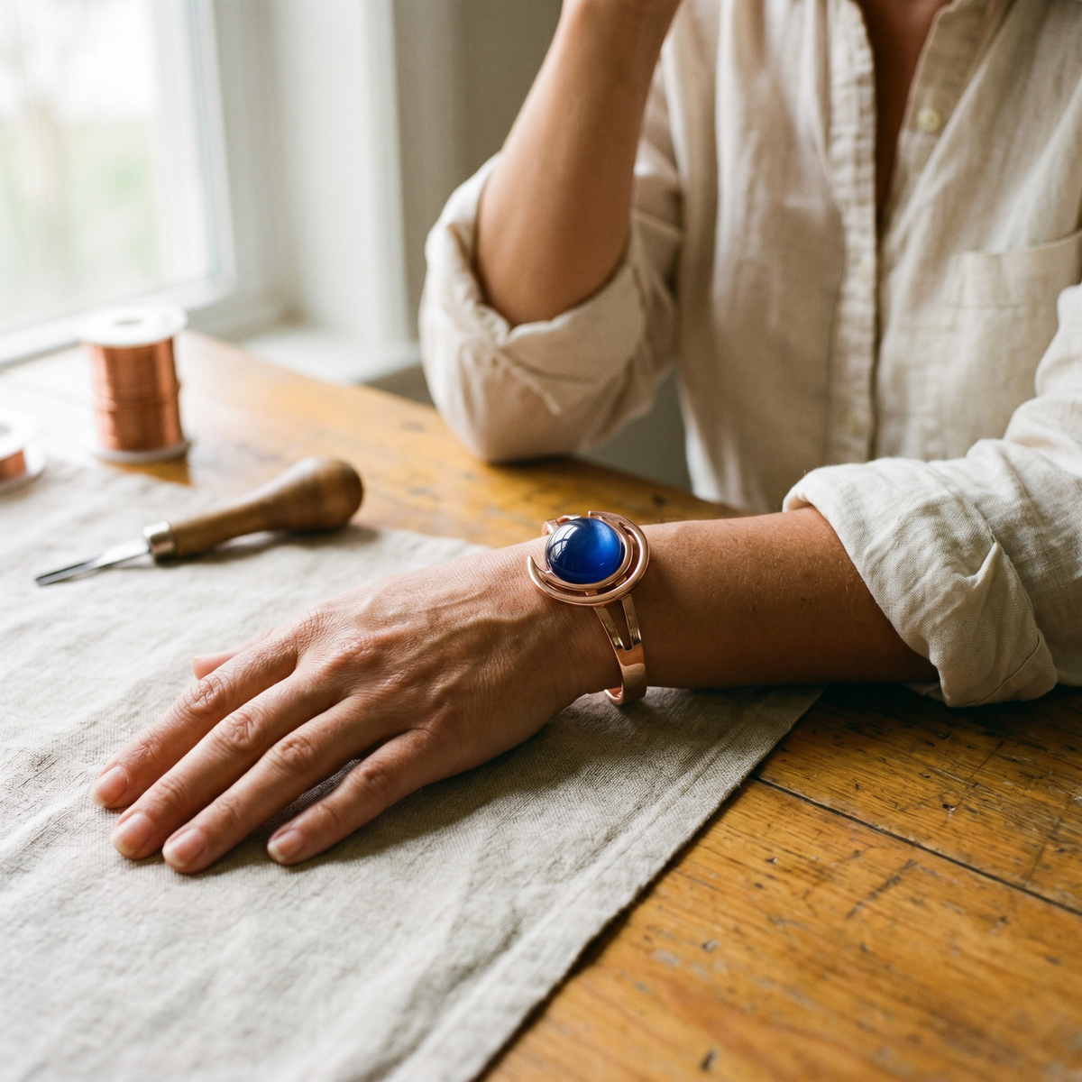Hazel's Sphere Copper Bracelet