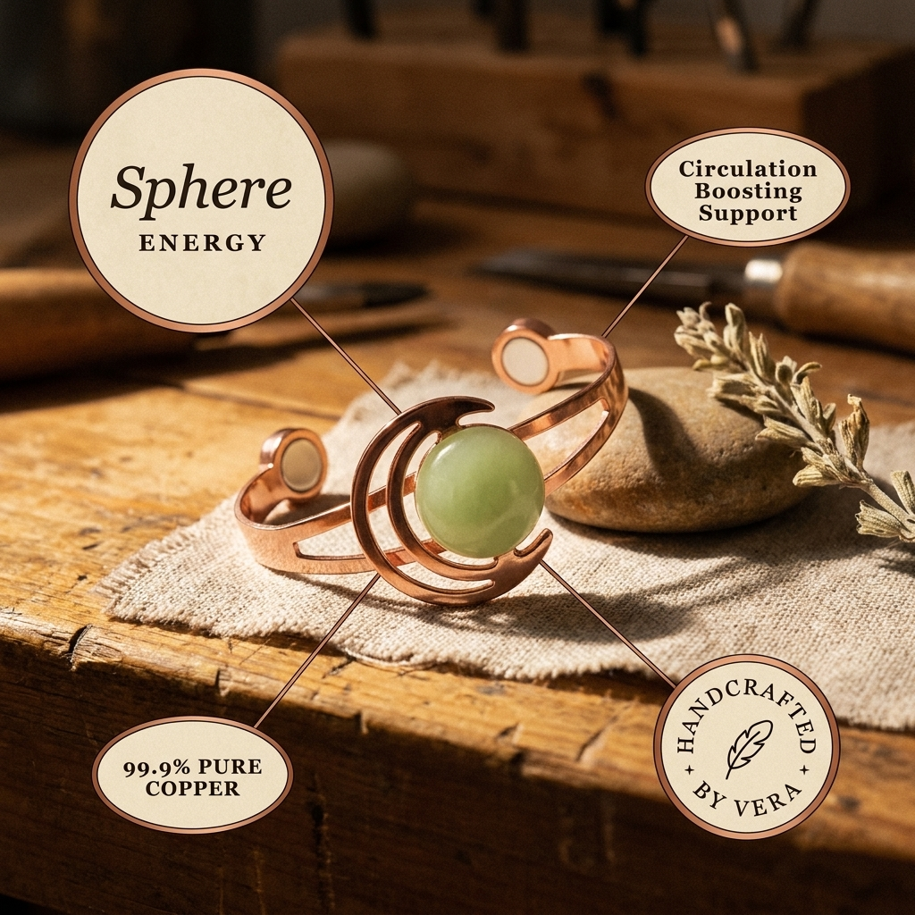 Hazel's Sphere Green Copper Bracelet
