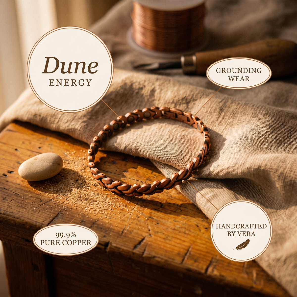 Hazel's Dune Copper Anklet