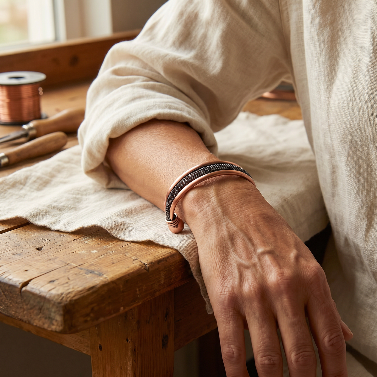 Hazel's Cairn Copper Bracelet