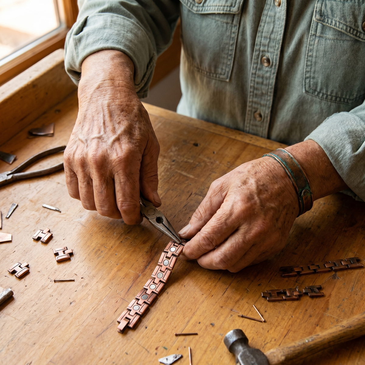 Hazel's Gorse Men's Copper Bracelet