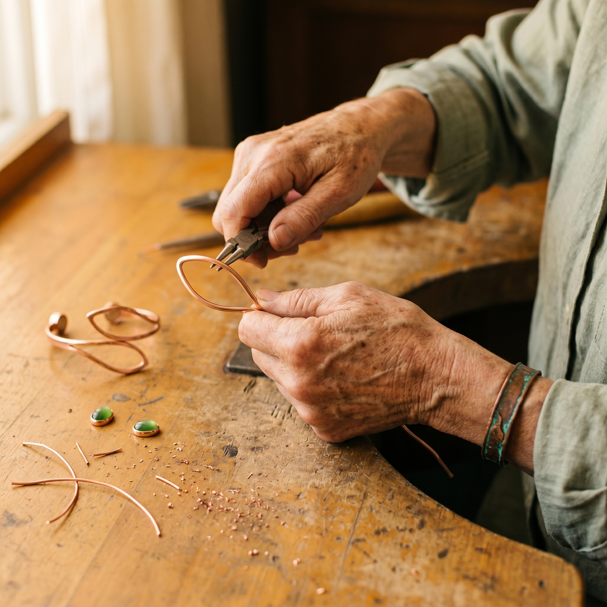 Hazel's Opal Copper Bracelet