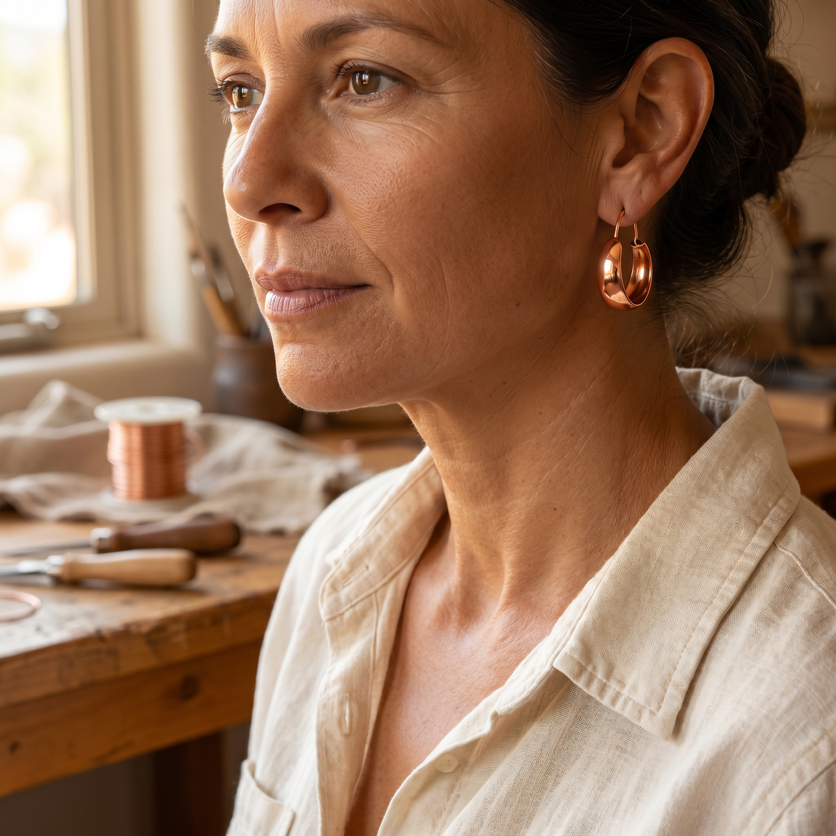 Hazel's Dell Copper Earrings
