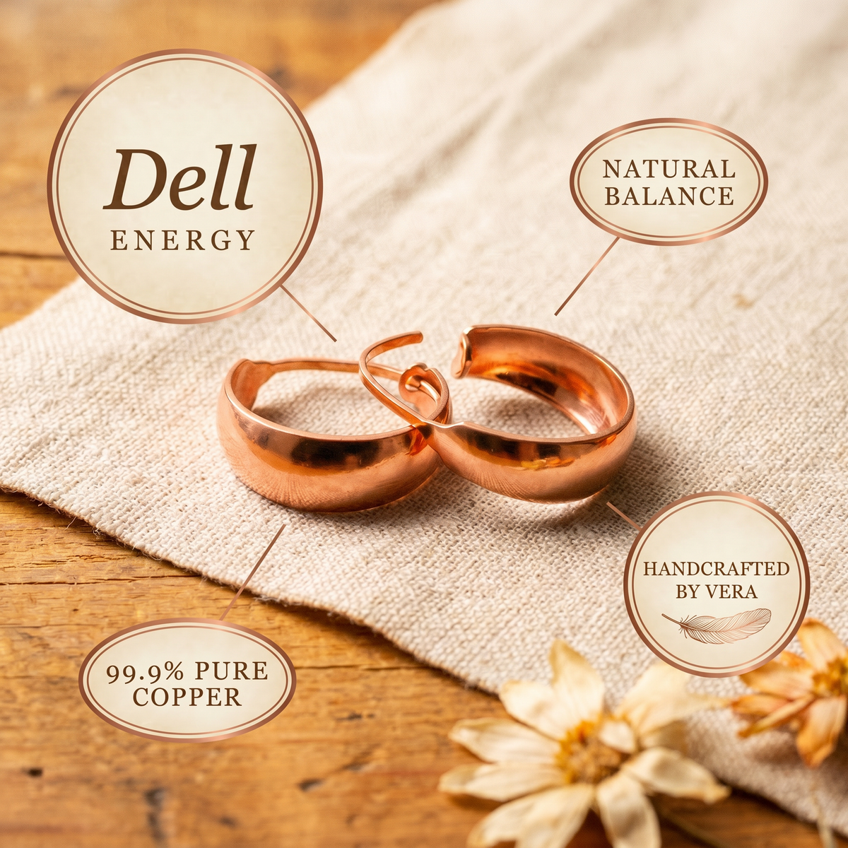 Hazel's Dell Copper Earrings
