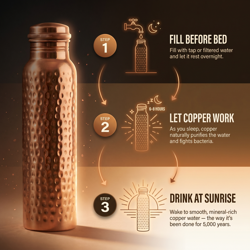 Hazel's Pure Copper Water Bottle