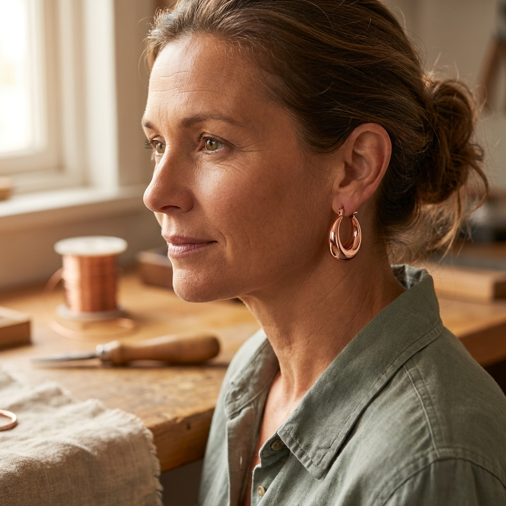 Hazel's Marl Copper Earrings