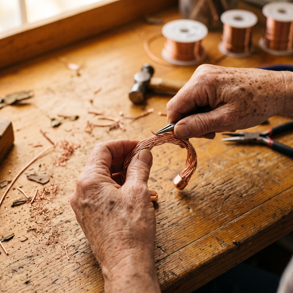Hazel's Elm Copper Cuff Bracelet