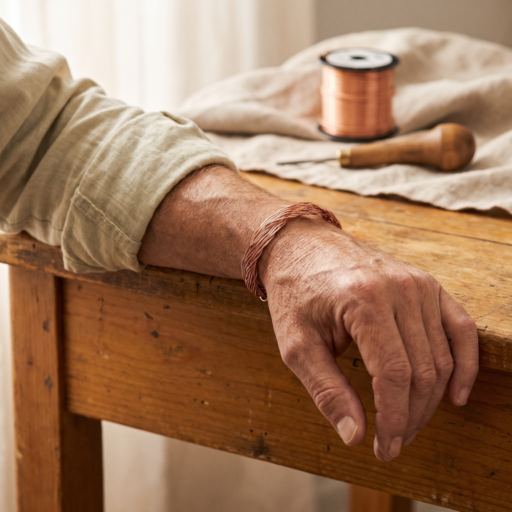 Hazel's Elm Copper Cuff Bracelet