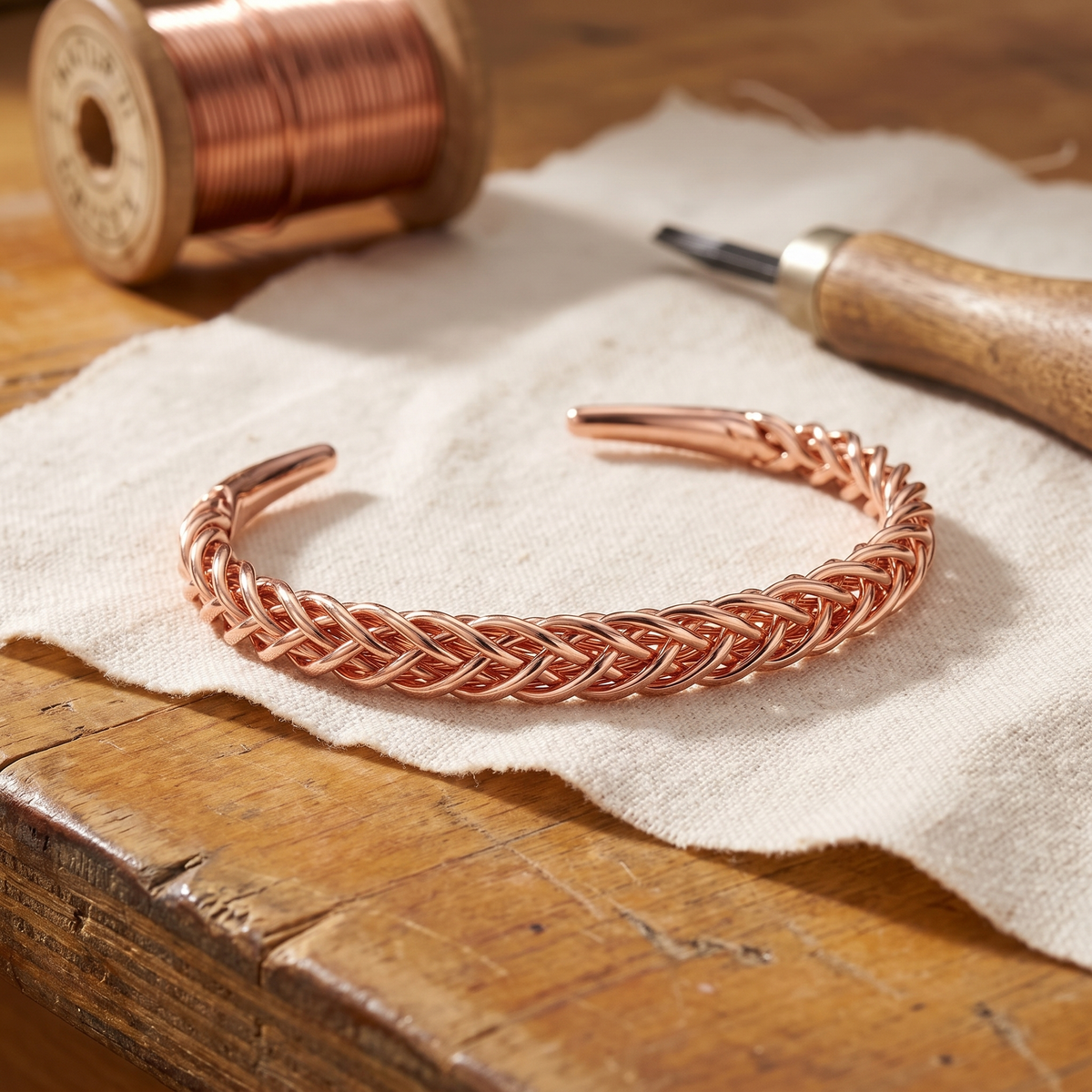 Hazel's Fox Copper Bracelet