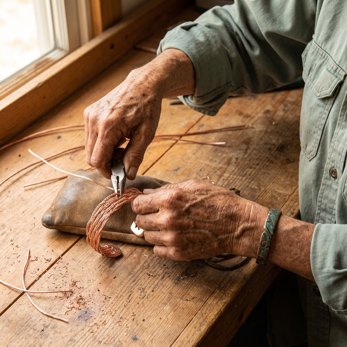 Hazel's Elk Copper Bracelet