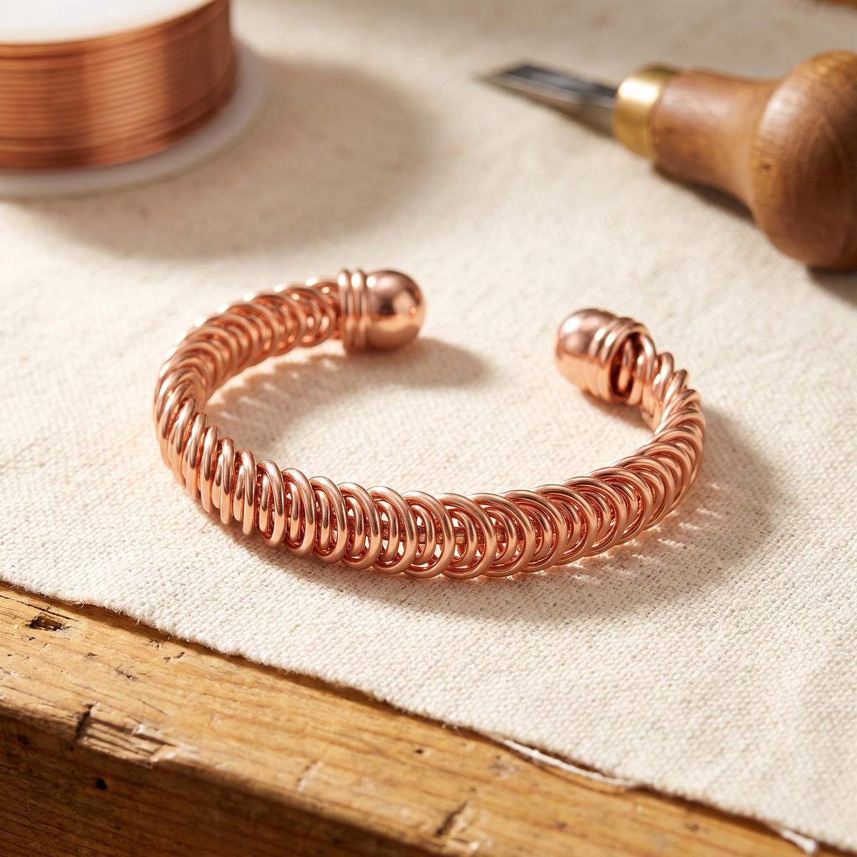 Hazel's Gust Copper Bracelet