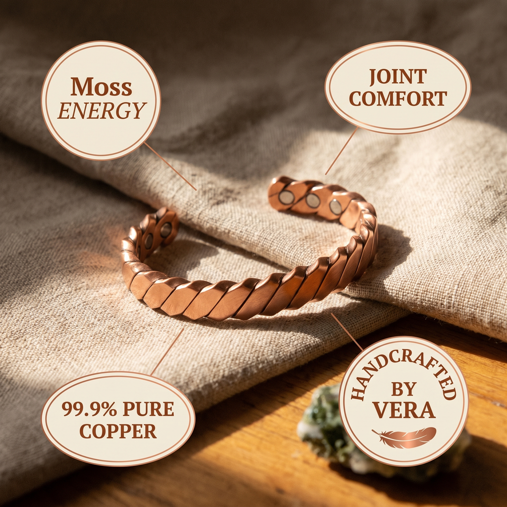 Hazel's Moss Copper Bracelet