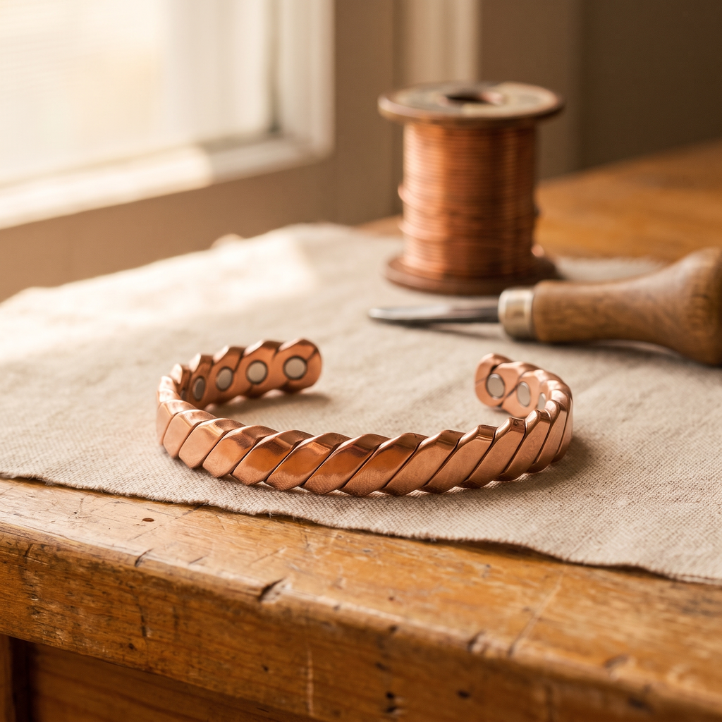 Hazel's Moss Copper Bracelet