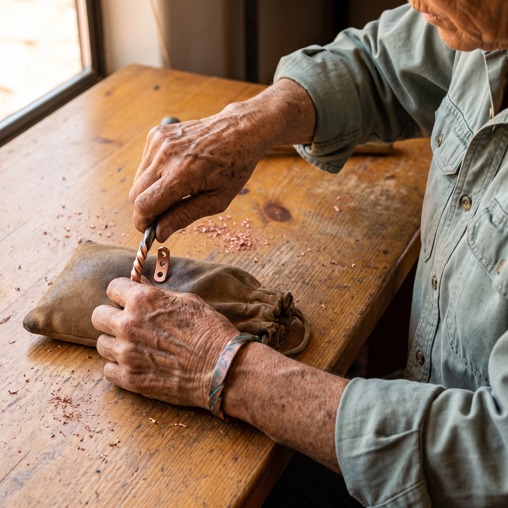 Hazel's Bough Copper Bracelet