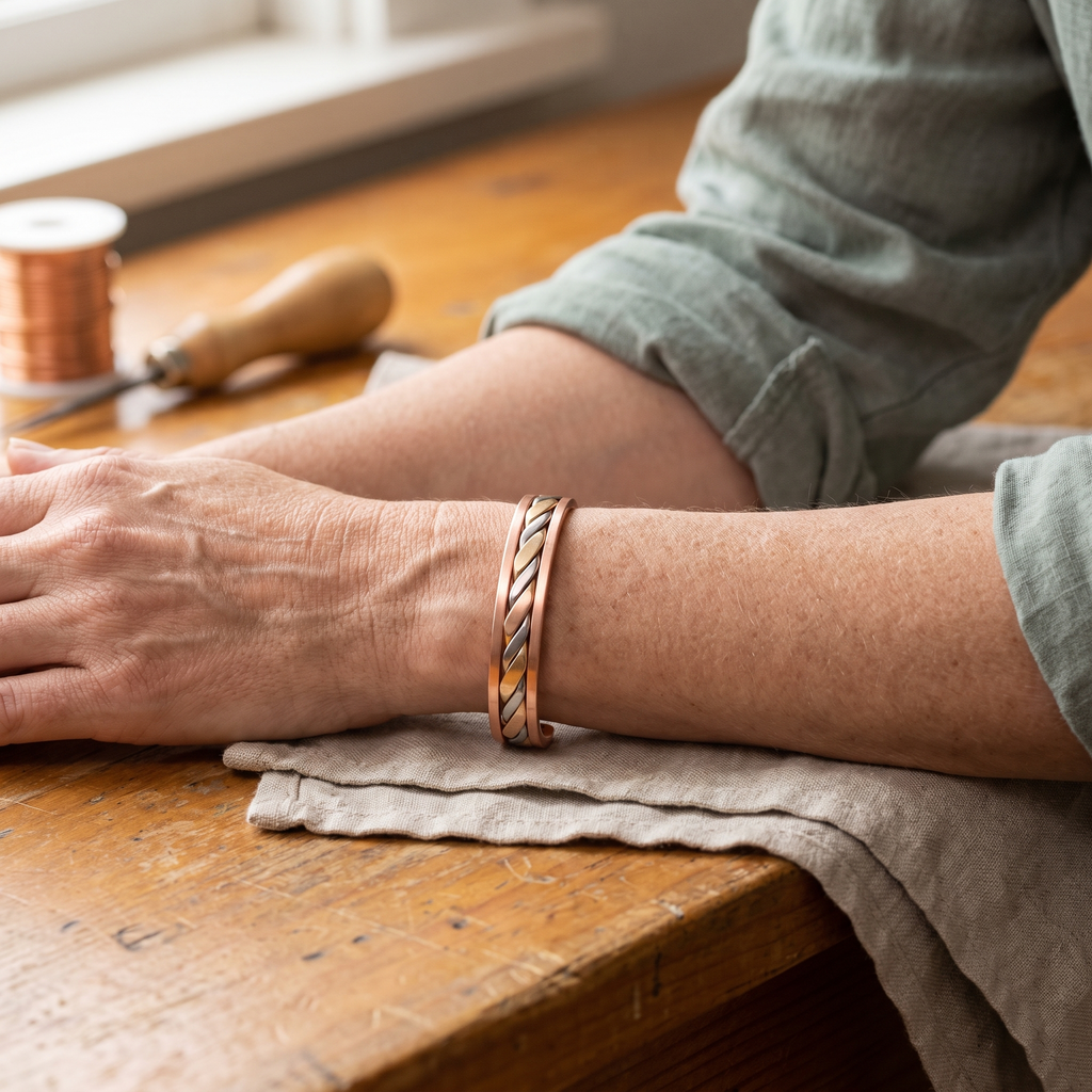 Hazel's Bud Copper Bracelet