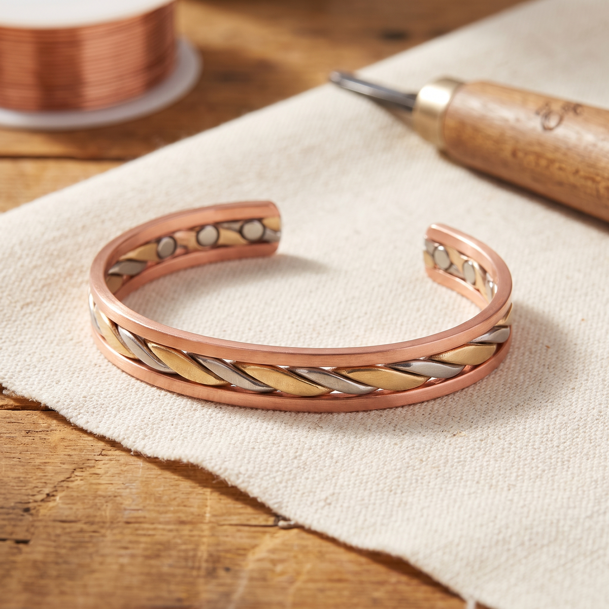 Hazel's Bud Copper Bracelet