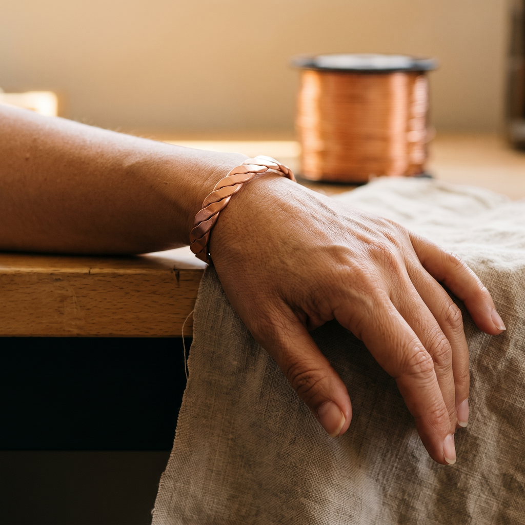 Hazel's Reed Copper Bracelet