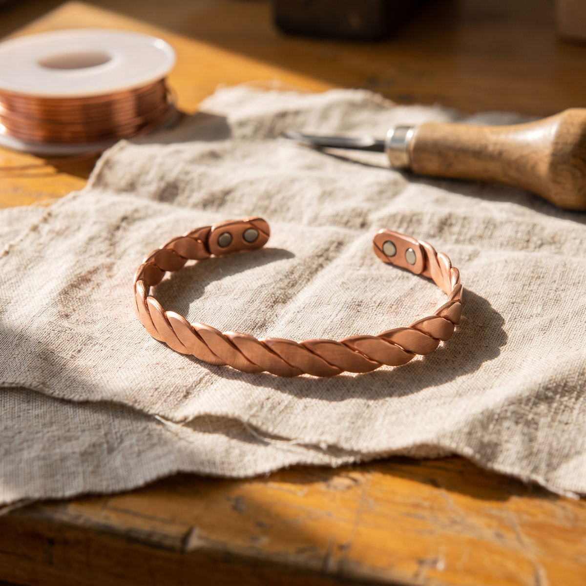 Hazel's Reed Copper Bracelet