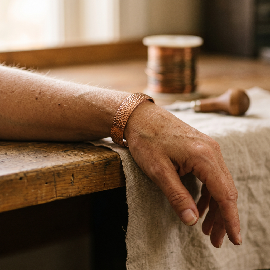 Hazel's Moon Copper Bracelet