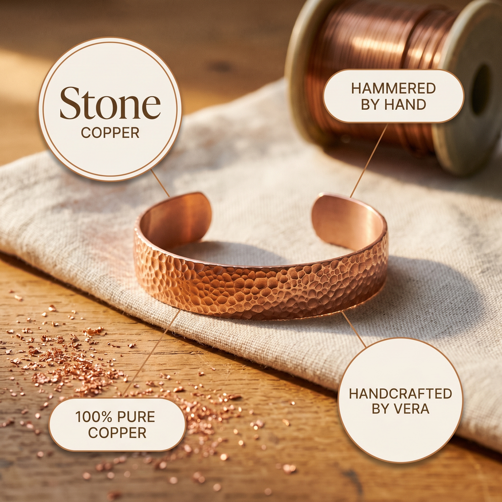 Hazel's Moon Copper Bracelet