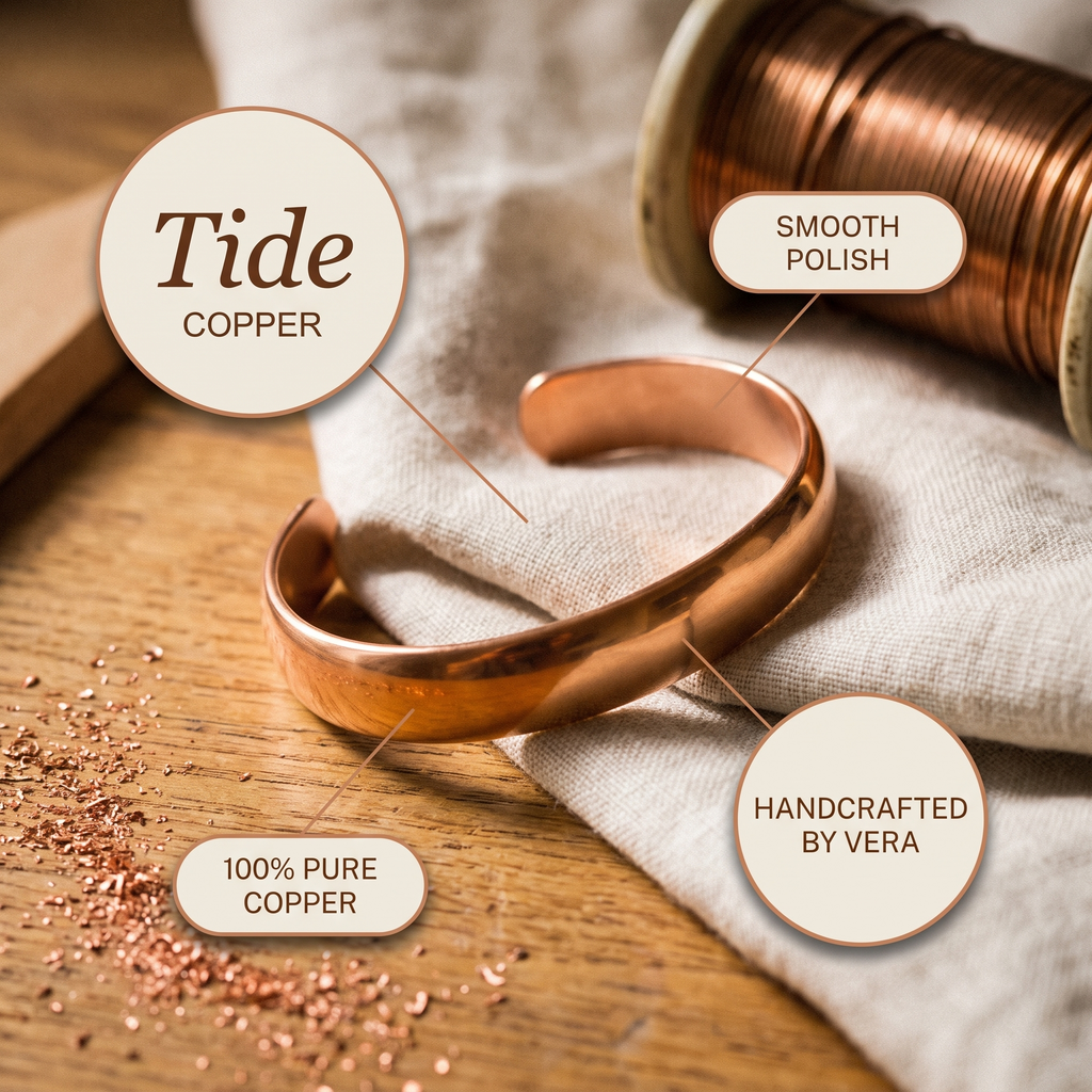 Hazel's Tide Copper Bracelet