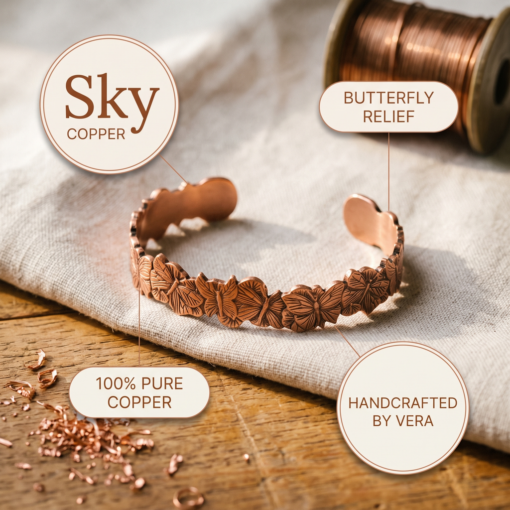 Hazel's Sky Copper Bracelet