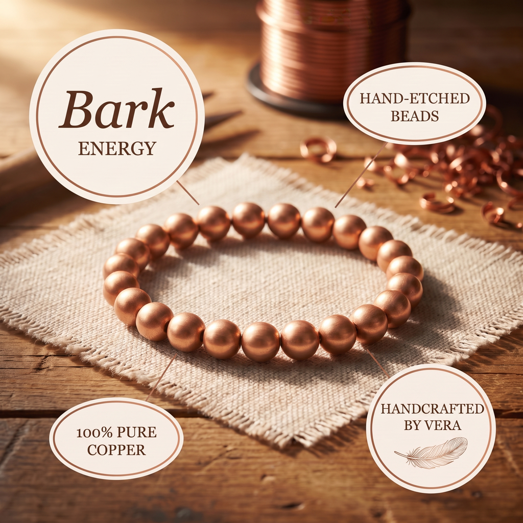 Hazel's Bark Copper Bracelet